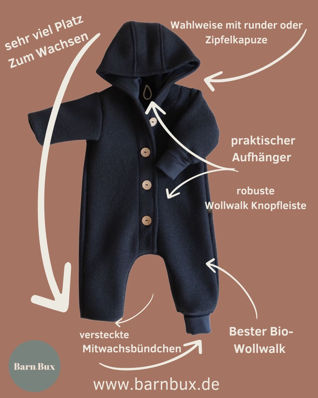 Bio Wollwalk Overall I Schurwolle ( kbT)