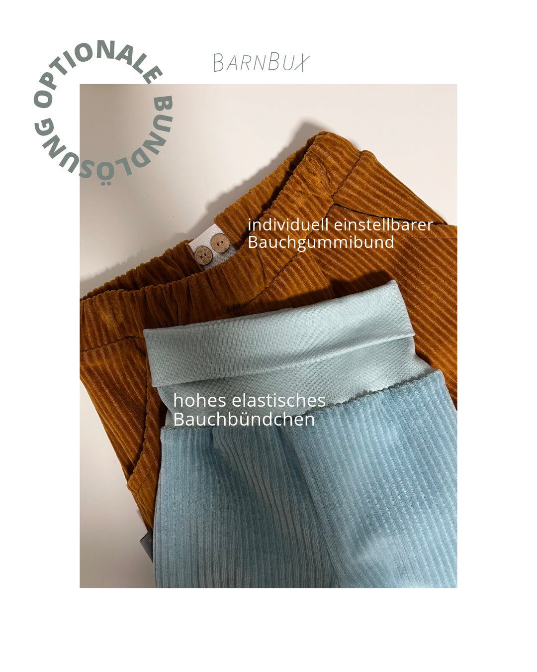 Faire Biobabymode mitwachsende Kinderhose Eukalyptus Steinblau I Bio Cordnicki